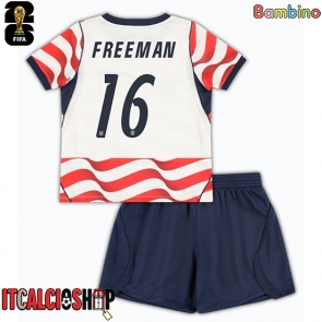 Stati Uniti Alex Freeman #16 Prima Maglia Bambino Mondiali 2026 Manica Corta (+ Pantaloni corti)